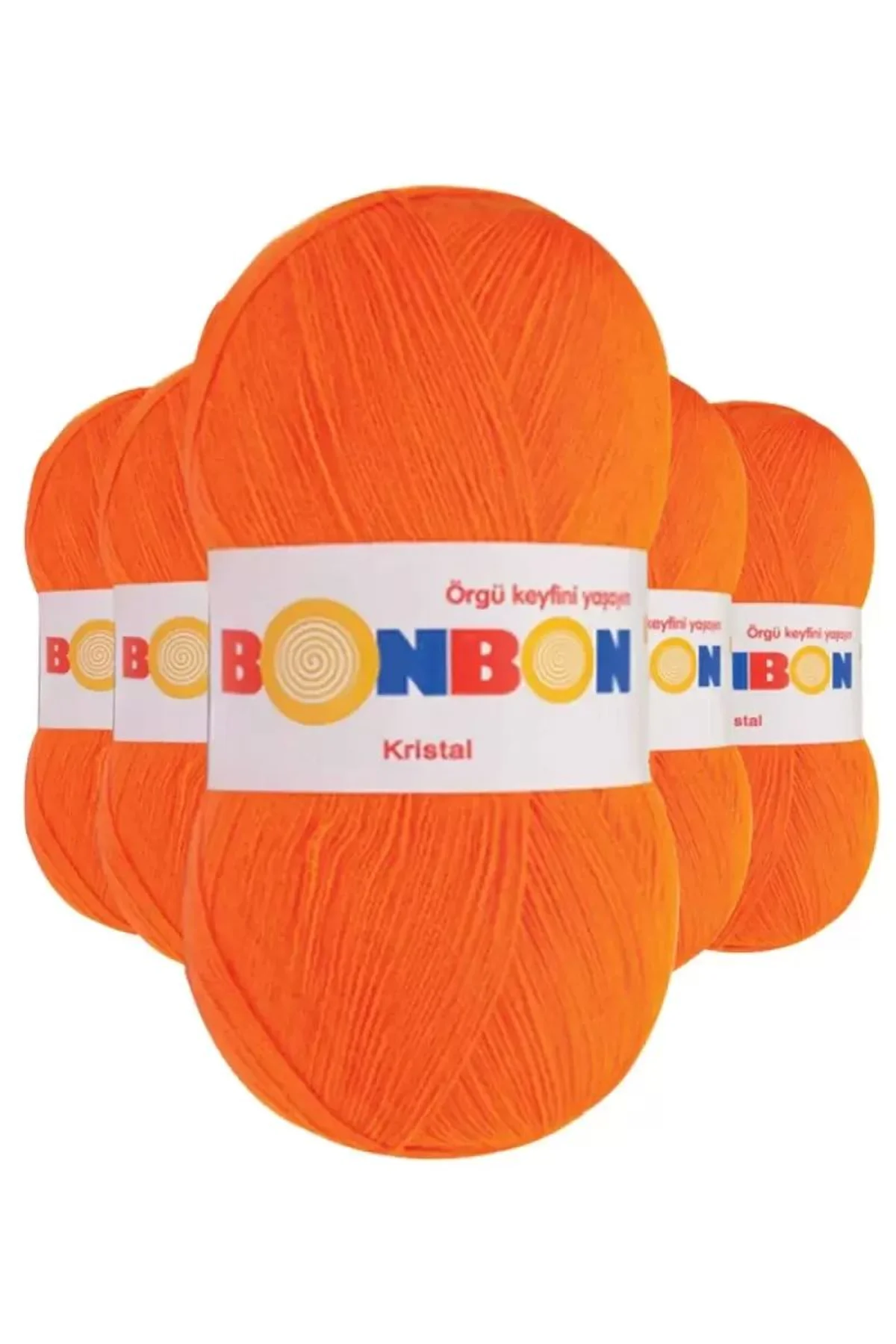 5 Adet Kristal El Örgü Lif İpi Turuncu 98215 - bonbon mudanis - Just Cheap Store Görsel 2
