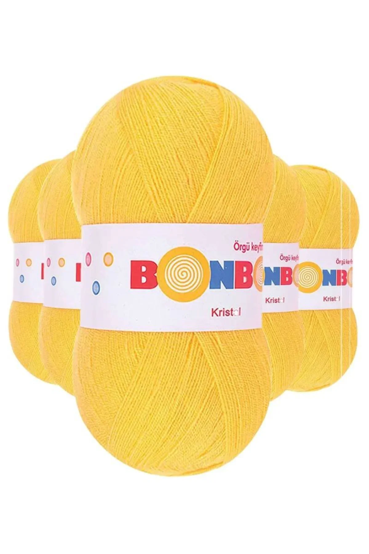 5 Adet Kristal El Örgü Lif İpi Sarı 98217 - bonbon mudanis - Just Cheap Store Görsel 3