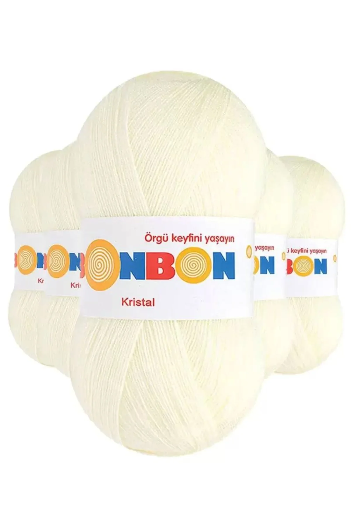 5 Adet Kristal El Örgü Lif İpi Açık Krem 98223 - bonbon mudanis - Just Cheap Store Görsel 2