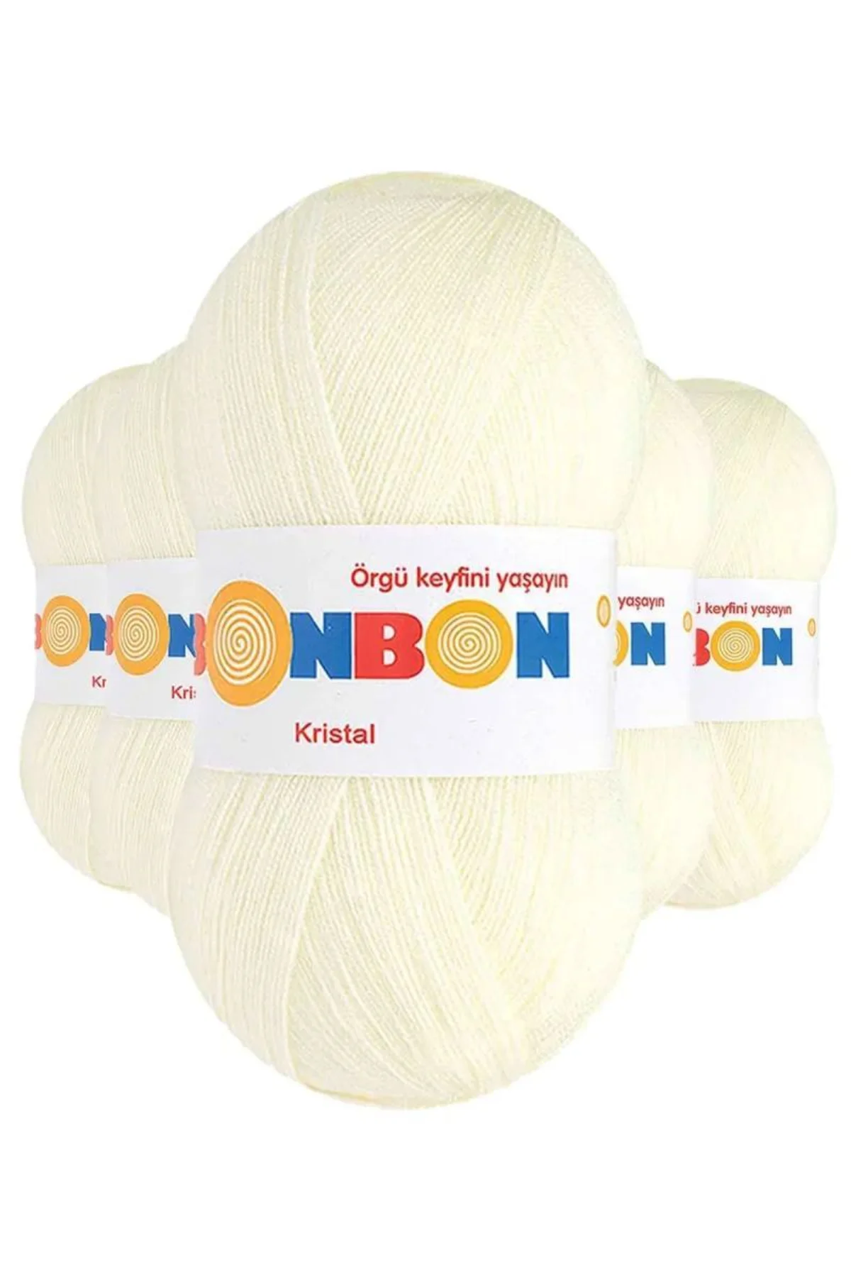 5 Adet Kristal El Örgü Lif İpi Açık Krem 98223 - bonbon mudanis - Just Cheap Store Görsel 3