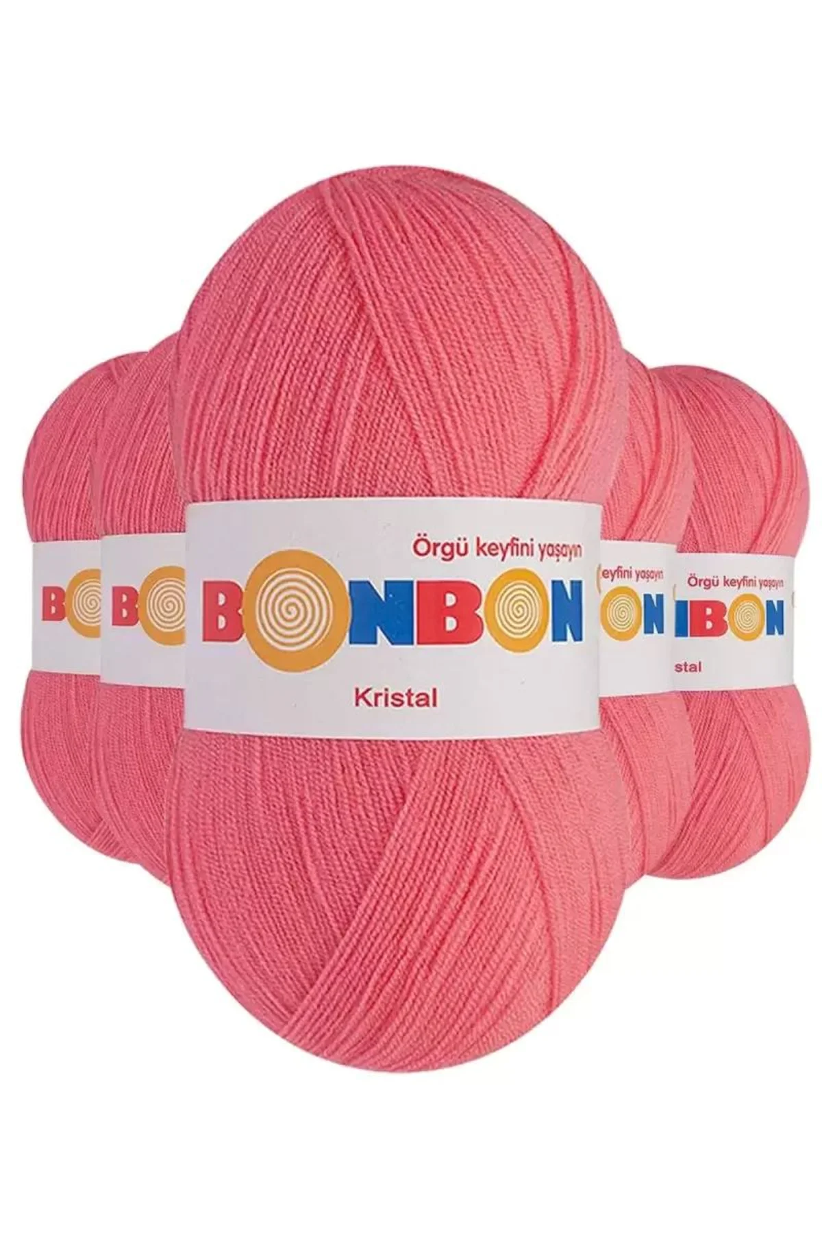 5 Adet Kristal El Örgü Lif İpi Pembe 98230 - bonbon mudanis - Just Cheap Store Görsel 2