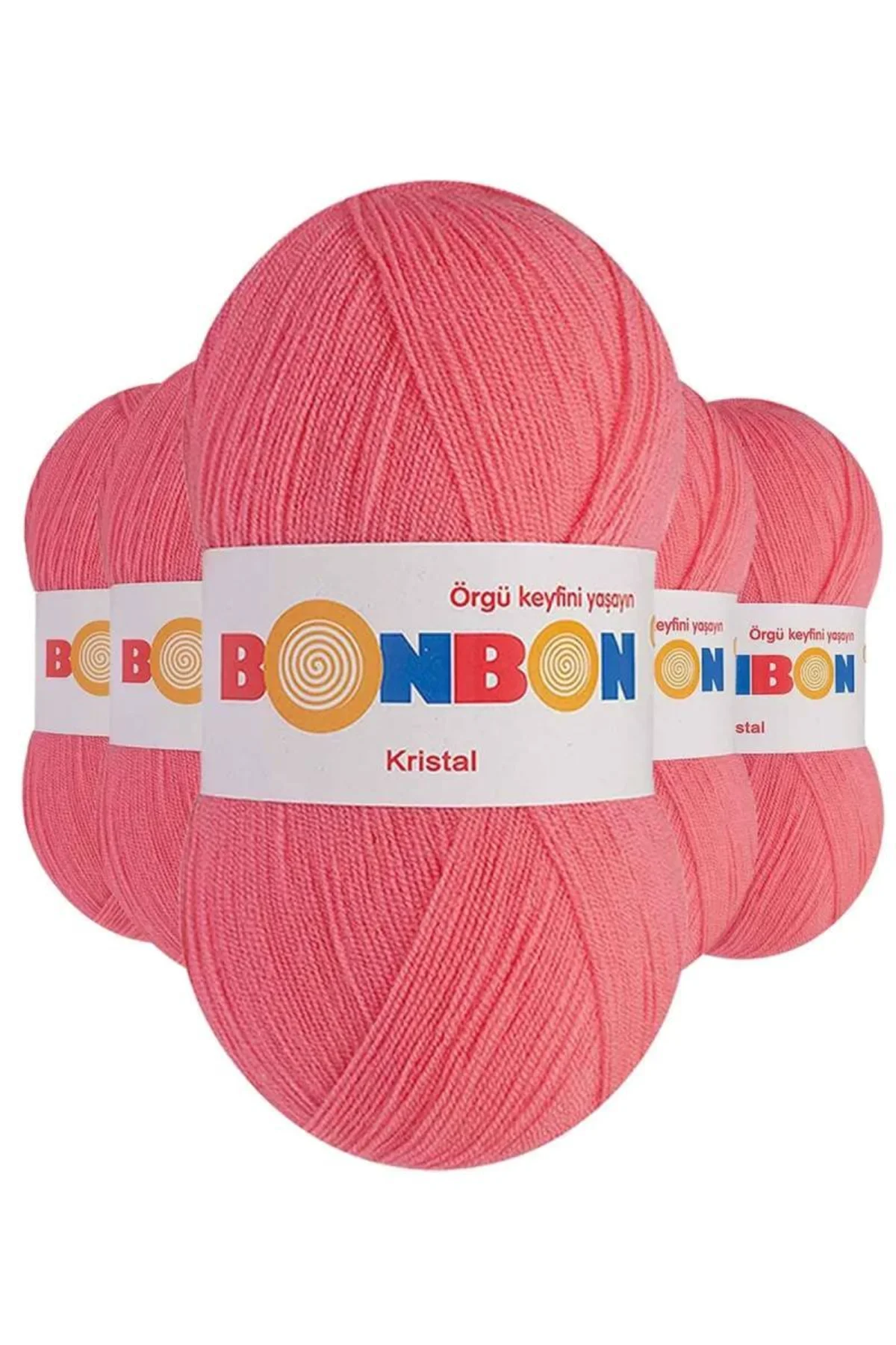 5 Adet Kristal El Örgü Lif İpi Pembe 98230 - bonbon mudanis - Just Cheap Store Görsel 3