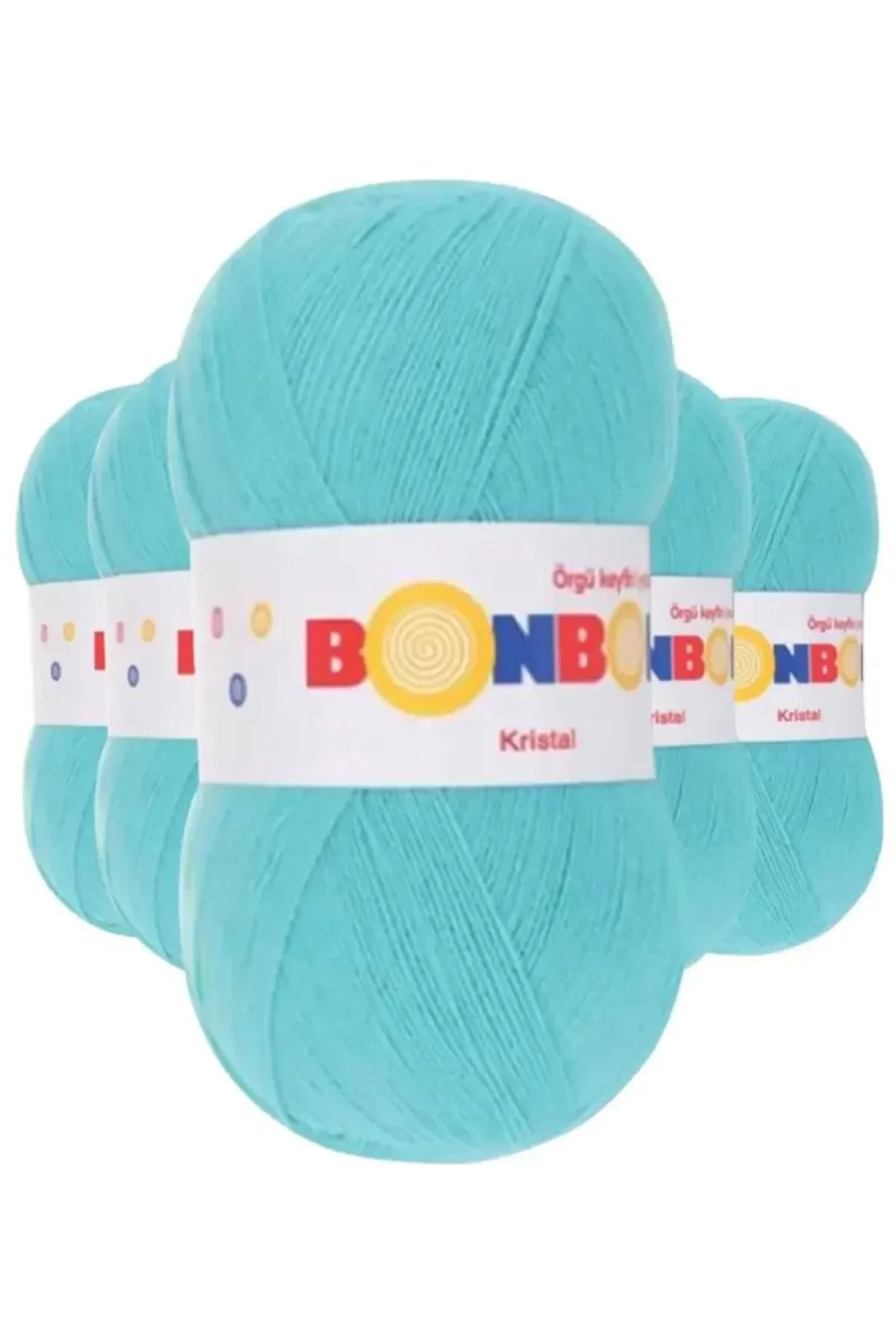 5 Adet Kristal El Örgü Lif İpi Turkuaz 98238 - bonbon mudanis - Just Cheap Store Görsel 2