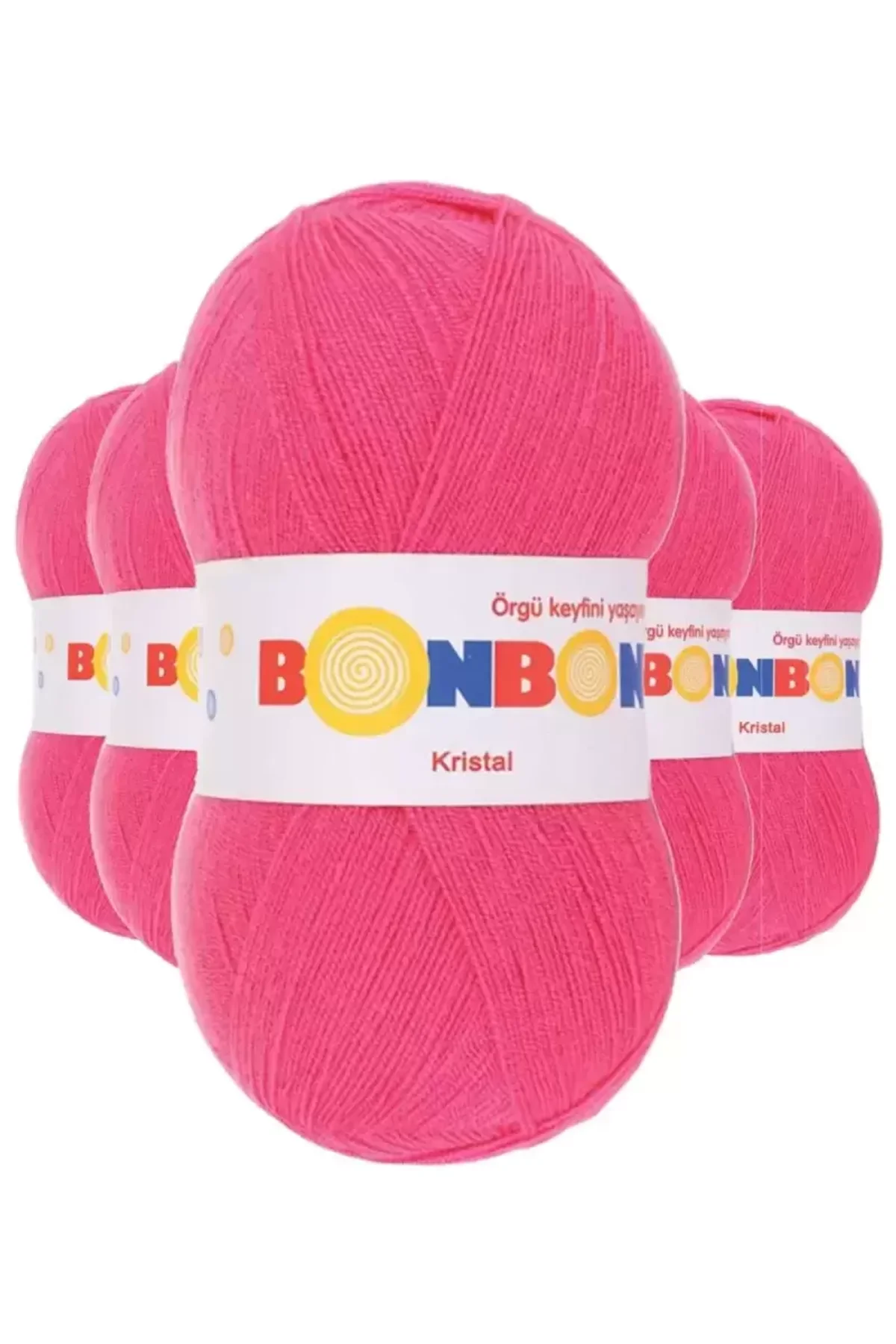 5 Adet Kristal El Örgü Lif İpi Orkide Pembe 98319 - bonbon mudanis