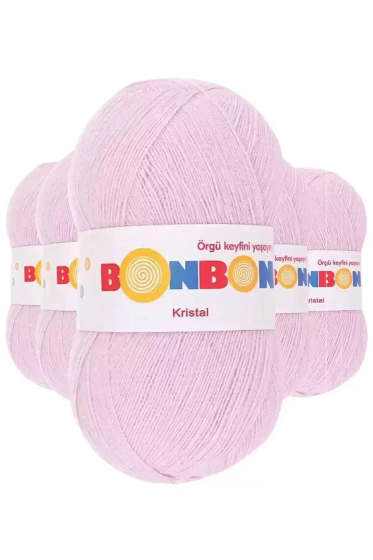5 Adet Kristal El Örgü Lif İpi Lila 98332 - bonbon mudanis