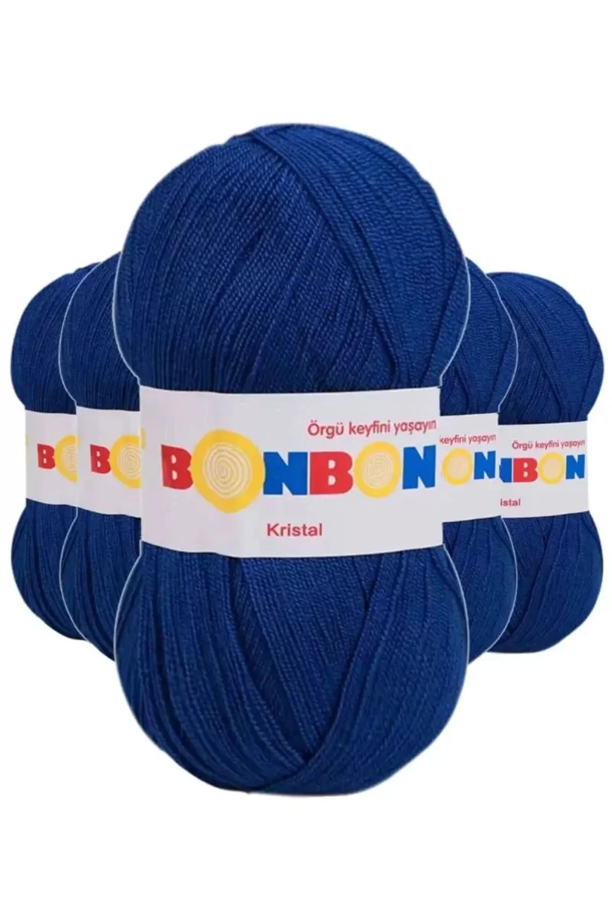 5 Adet Kristal El Örgü Lif İpi Mavi 98488 - bonbon mudanis - Just Cheap Store Görsel 2