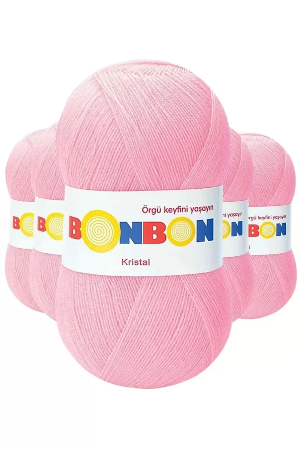 5 Adet Kristal El Örgü Lif İpi Şeker Pembe 98588 - bonbon mudanis - Just Cheap Store Görsel 2