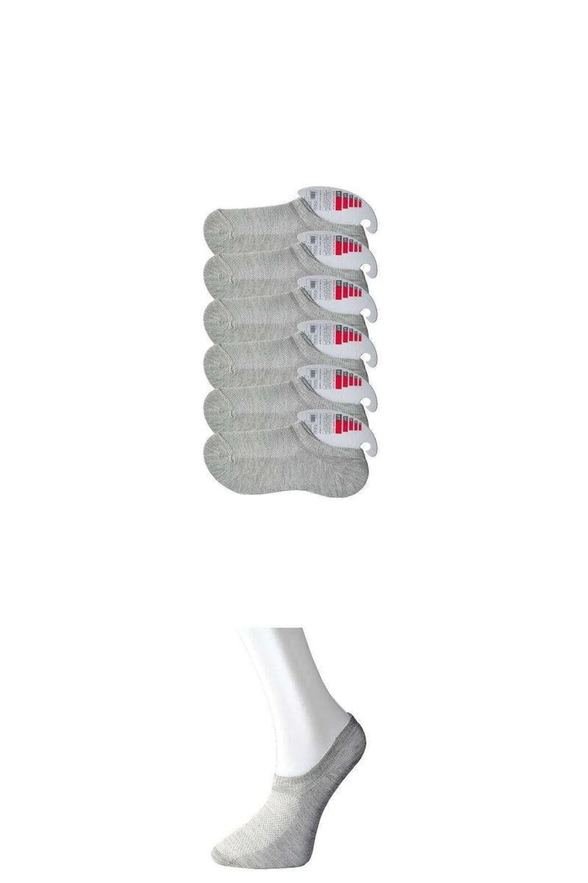 Gri Kadın Görünmez Çorap 6 çift mudanis - Just Cheap Store Görsel 5