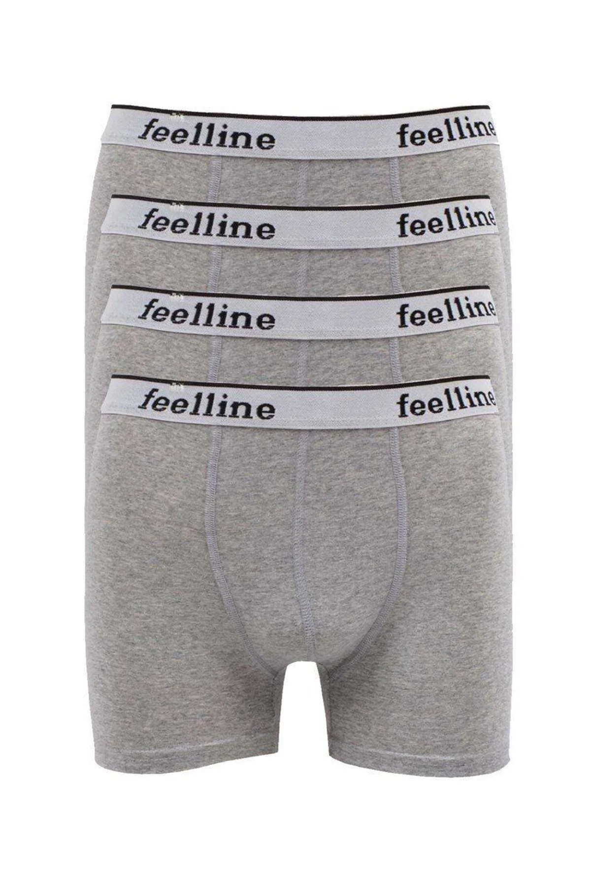 4 adet Feelline Gri Pamuklu Doğal Likralı Erkek Boxer mudanis - Just Cheap Store Görsel 5