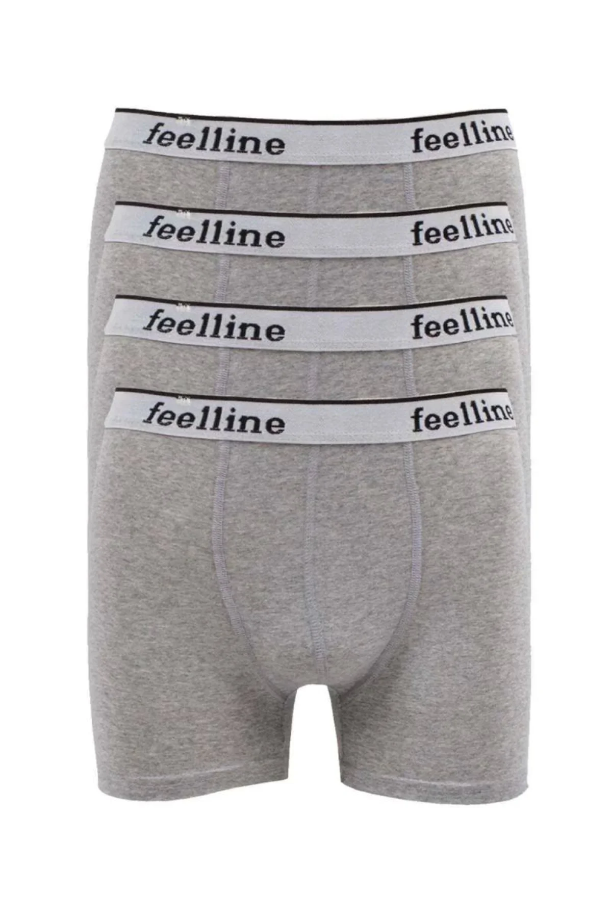 4 adet Feelline Gri Pamuklu Doğal Likralı Erkek Boxer mudanis - Just Cheap Store Görsel 3