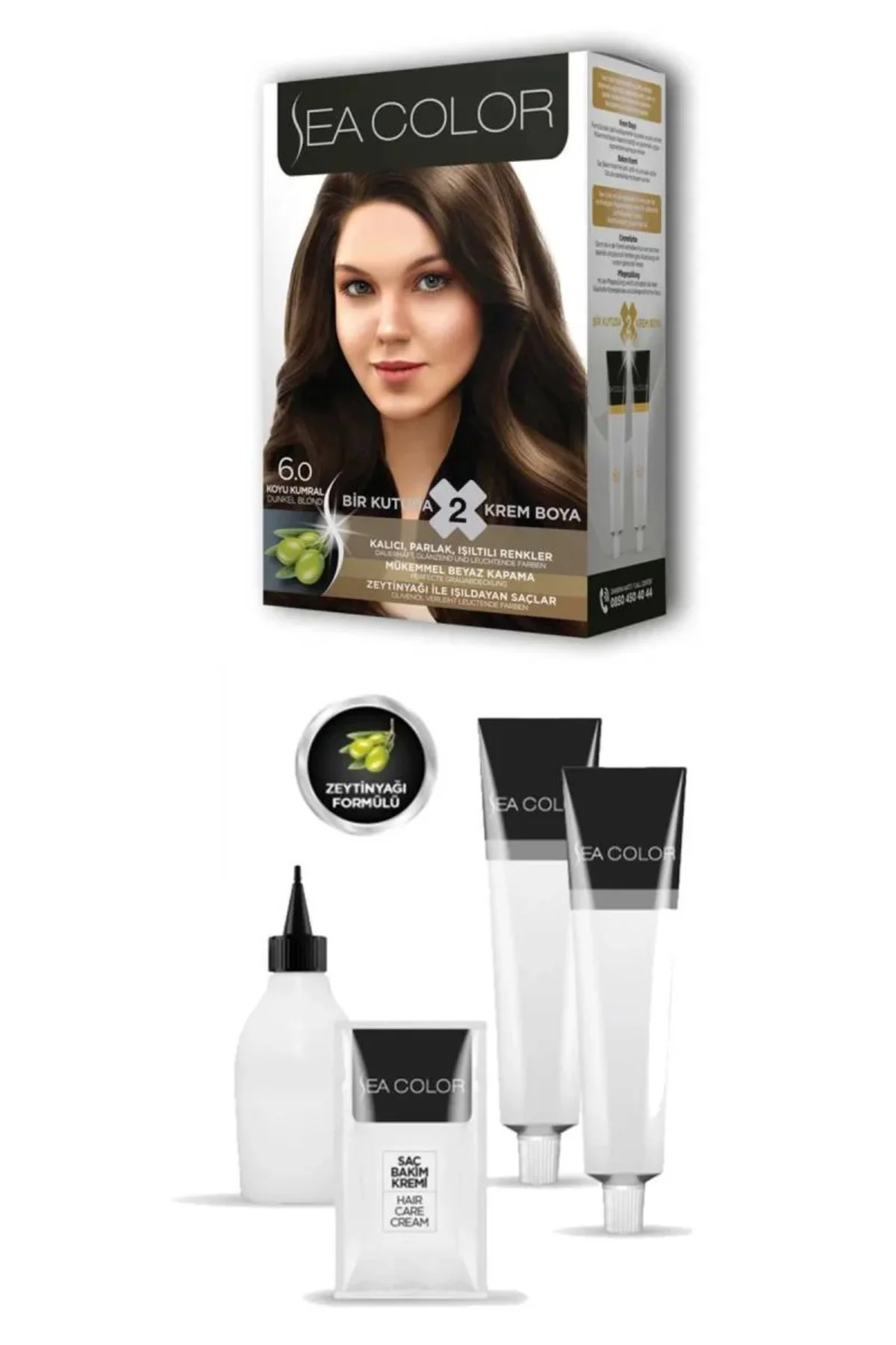 2 Tüp Krem Saç Boyası Seti Koyu Kumral No:6.0 mudanis - Just Cheap Store Görsel 4