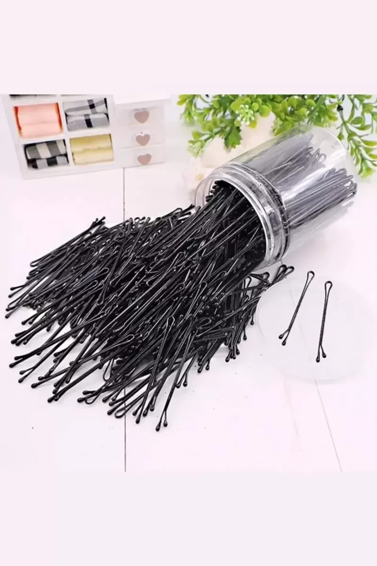 25 Adet Siyah Tel Toka 1.inci Kalite Çelik Tel Toka Kuaför mudanis - Just Cheap Store Görsel 4