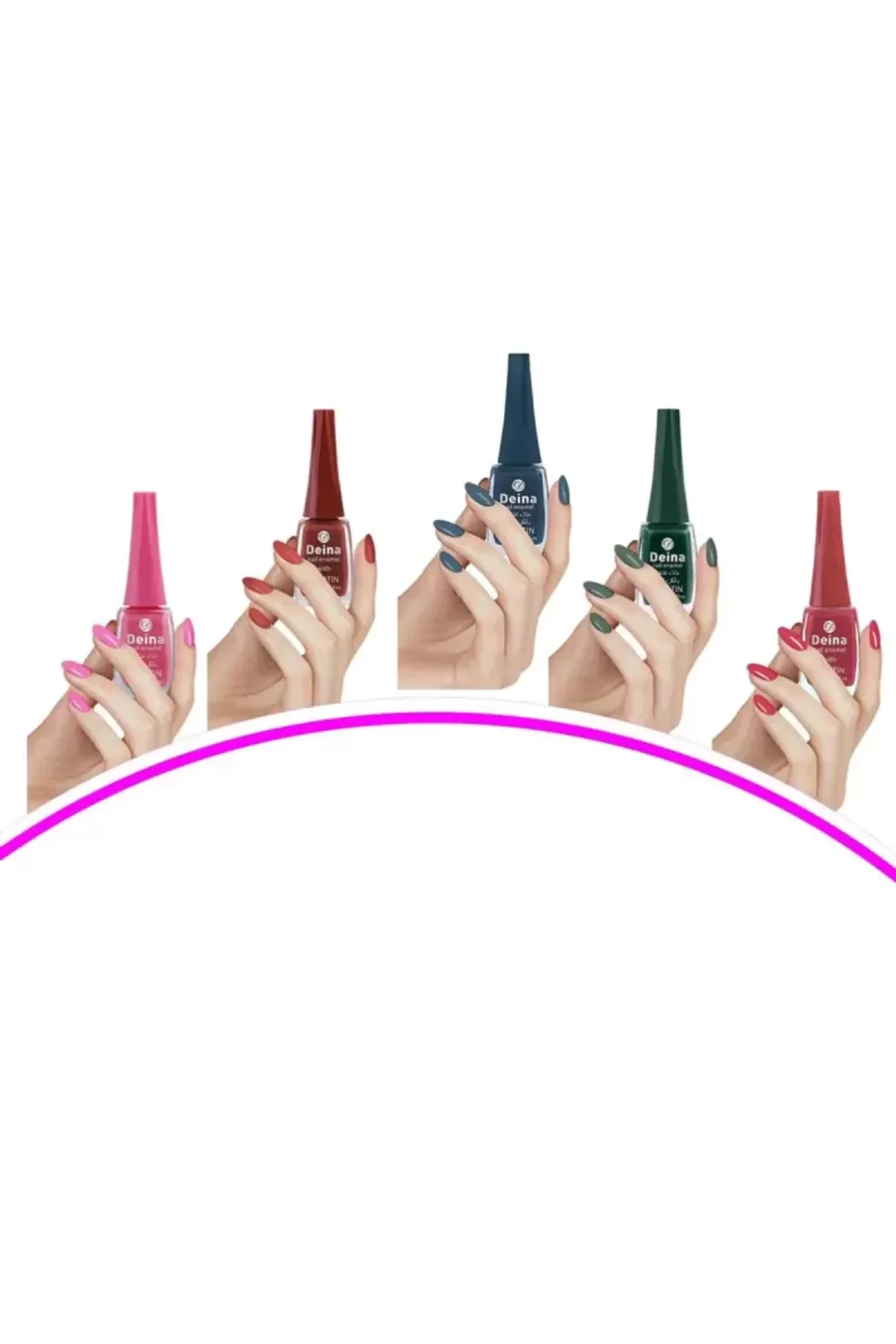 5 Adet Keratinli Besleyici Oje 14 ml SET1 mudanis
