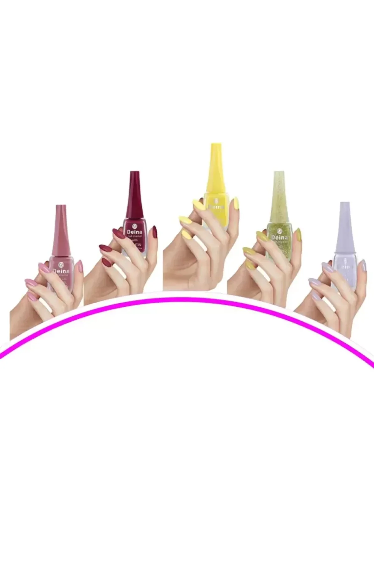 5 Adet Keratinli Besleyici Oje 14 ml SET3 mudanis