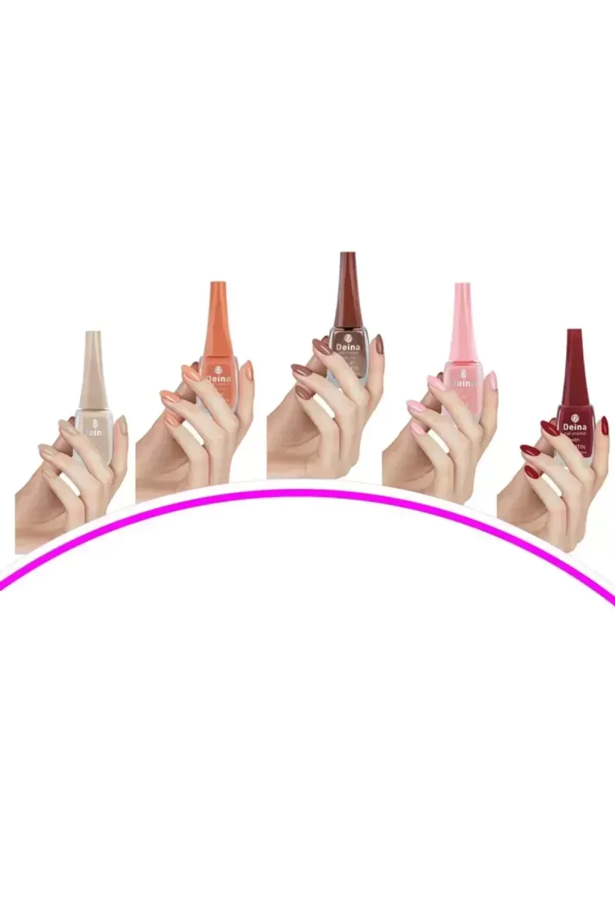 5 Adet Keratinli Besleyici Oje 14 ml SET6 mudanis