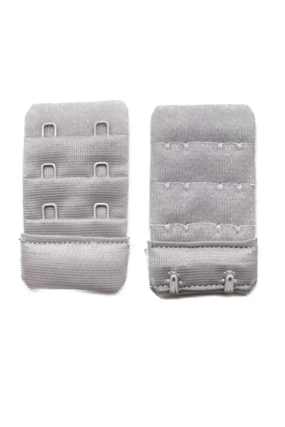2 Adet Agraf Sütyen Uzatma Kopçası 3 Sıra / 2 Kanca Siyah Gri mudanis - Just Cheap Store Görsel 2