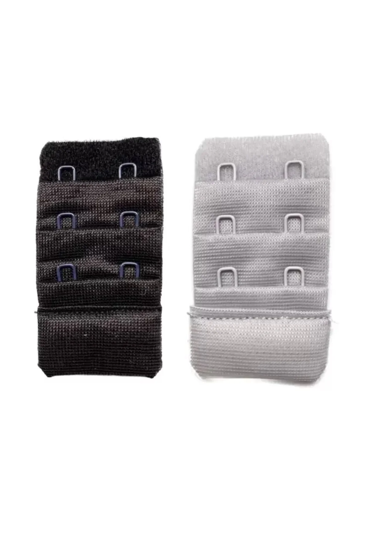 2 Adet Agraf Sütyen Uzatma Kopçası 3 Sıra / 2 Kanca Siyah Gri mudanis - Just Cheap Store Görsel 4