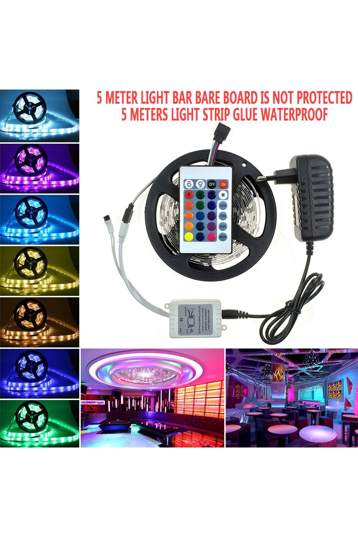 5 Metre Rgb Şerit Led Seti-İç ve Dış Mekan Silikonlu-Tak Çalıştır - Just Cheap Store Görsel 4