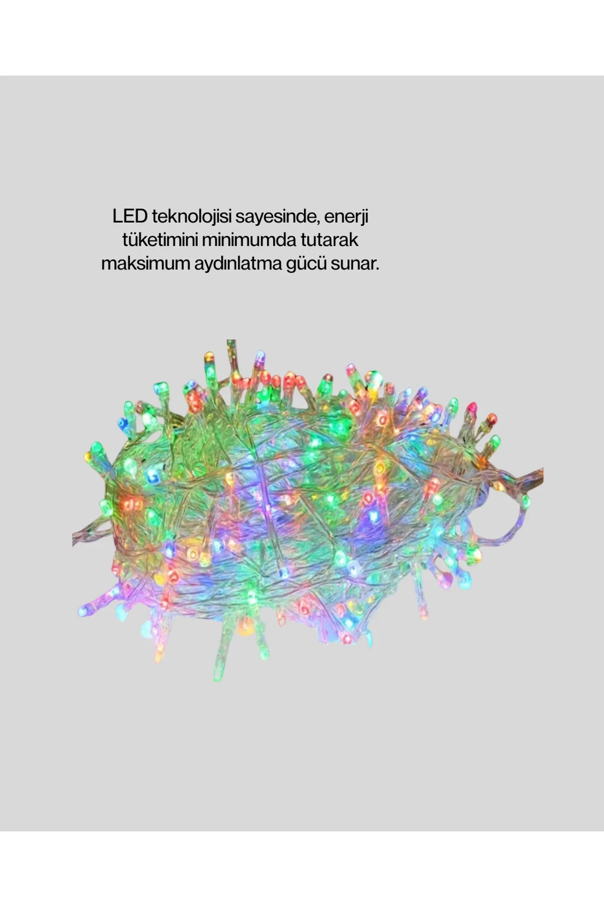 Enerji Tasarruflu Şeffaf Kablo 5 M 50 Led Dekor Işık Yeni Nesil - Just Cheap Store Görsel 4