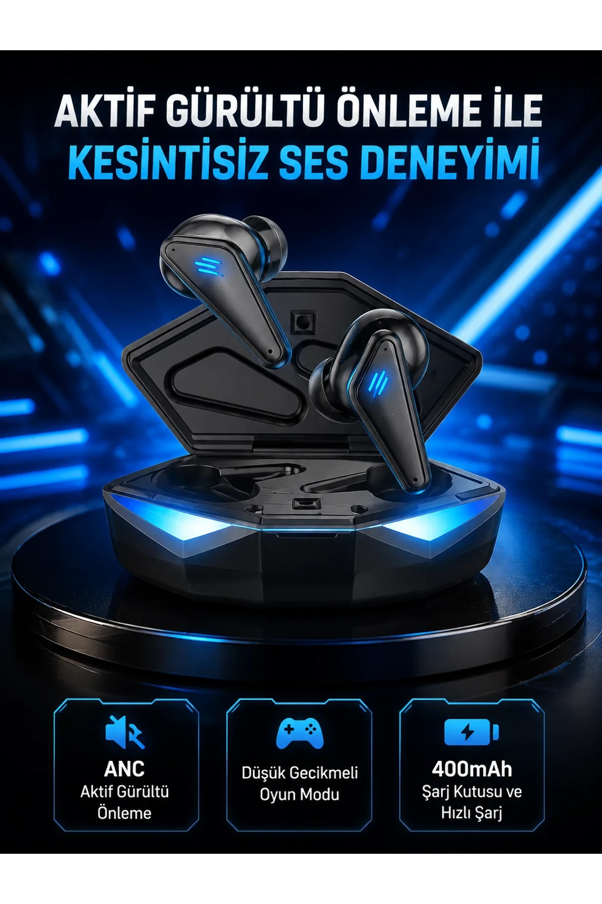 Profesyonel Bluetooth 5.0 Kulaklık – Dokunmatik Kontrol, 3d Surround Ses
