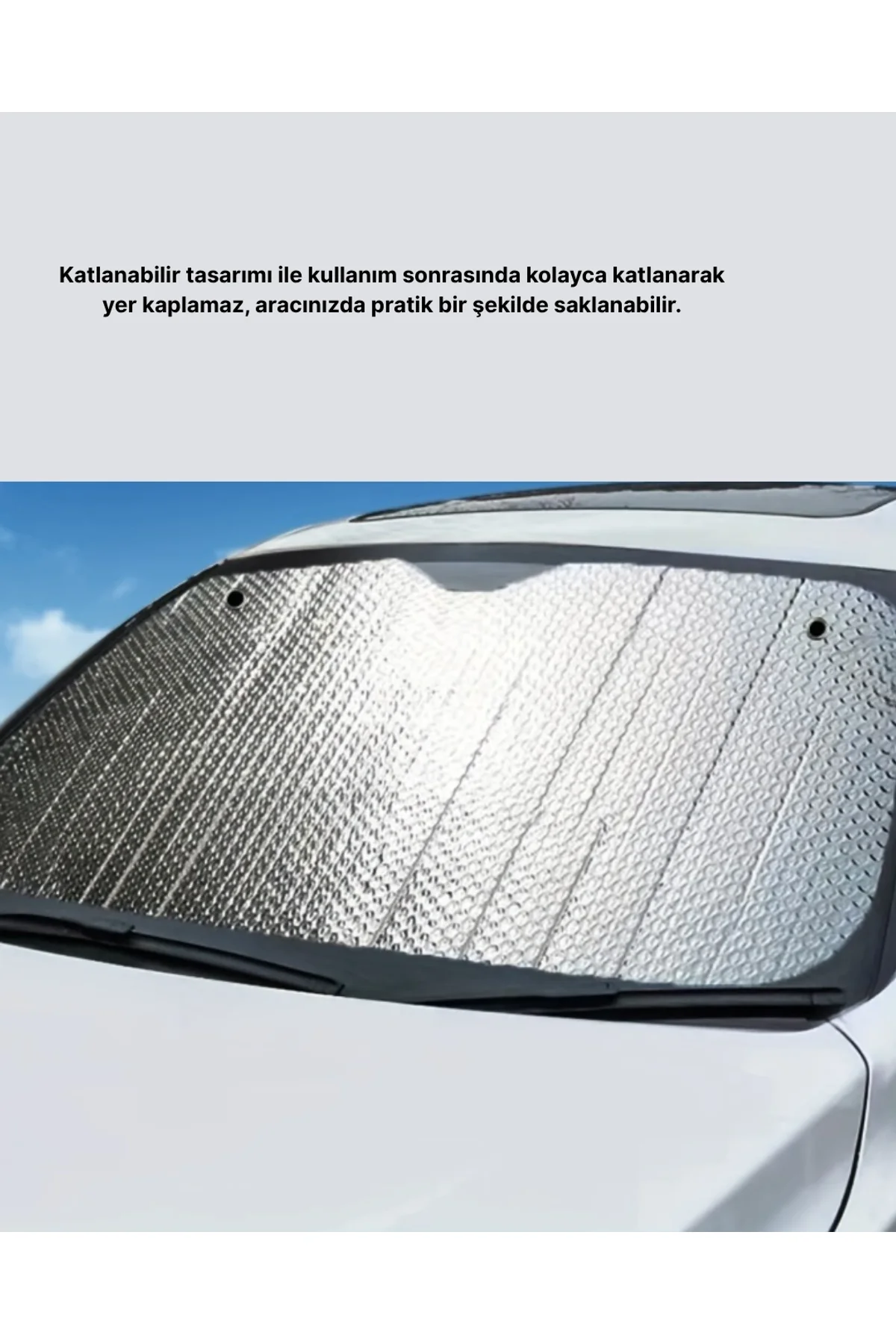 Araba Güneşliği Alüminyum Yansıtıcı Yüzeyle Etkili Isı Koruması - Just Cheap Store Görsel 2