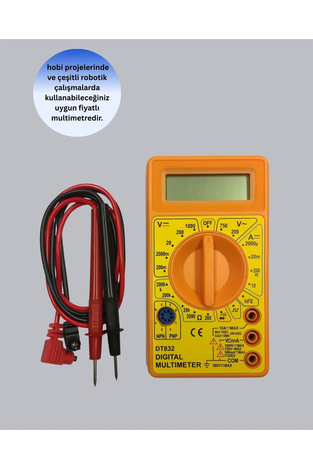 Profesyonel Dijital Multimetre Volt Amper Direnç Ölçümü Yeni Nesil - Just Cheap Store Görsel 4