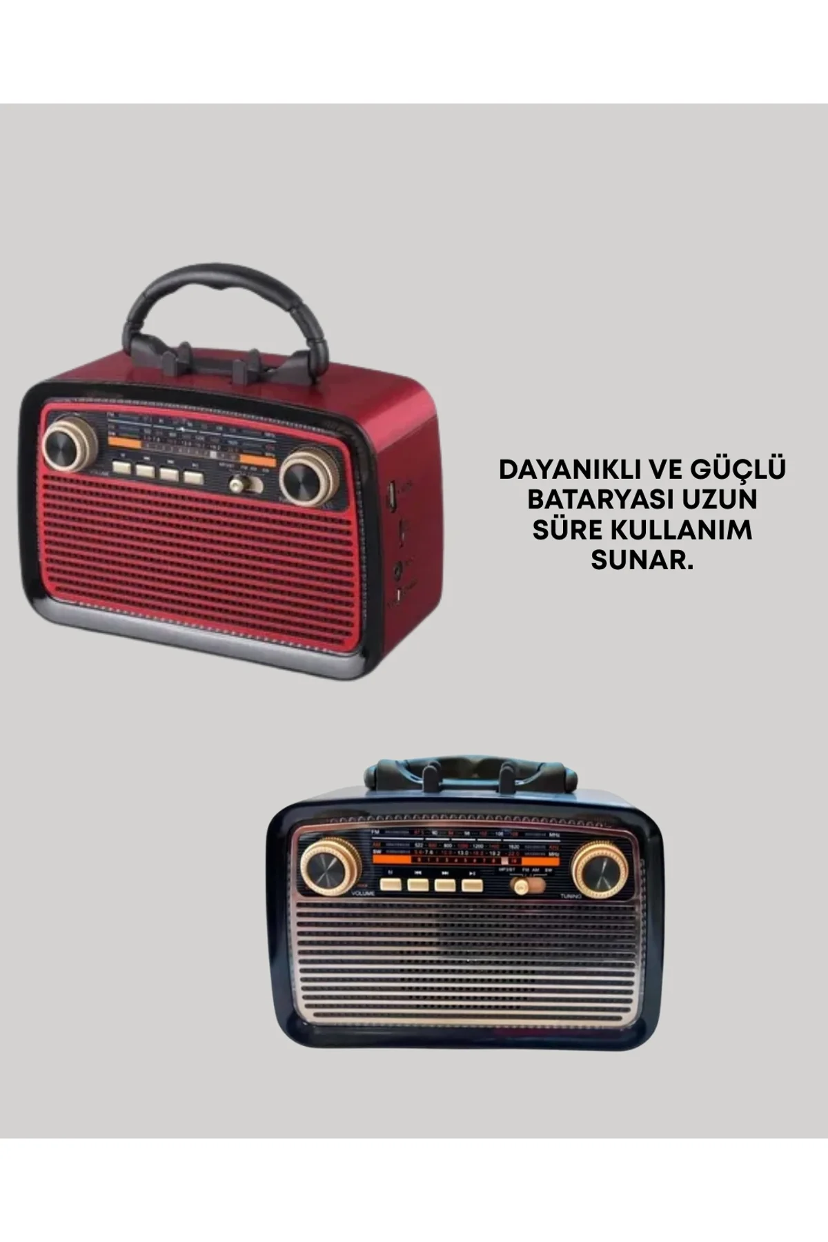 Bluetooth Bağlantılı Taşınabilir Hoparlör – Fm/am Radyo Özellikli, Şarj Edilebilir Batarya, 1 Kg - Just Cheap Store Görsel 5