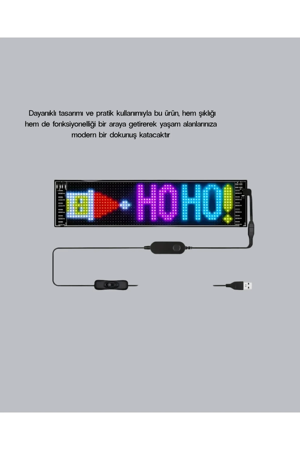 Rgb Led Panel – Usb Güç Girişli, Gıf Ve Yazı Gösterimli Akıllı Ekran - Just Cheap Store Görsel 5