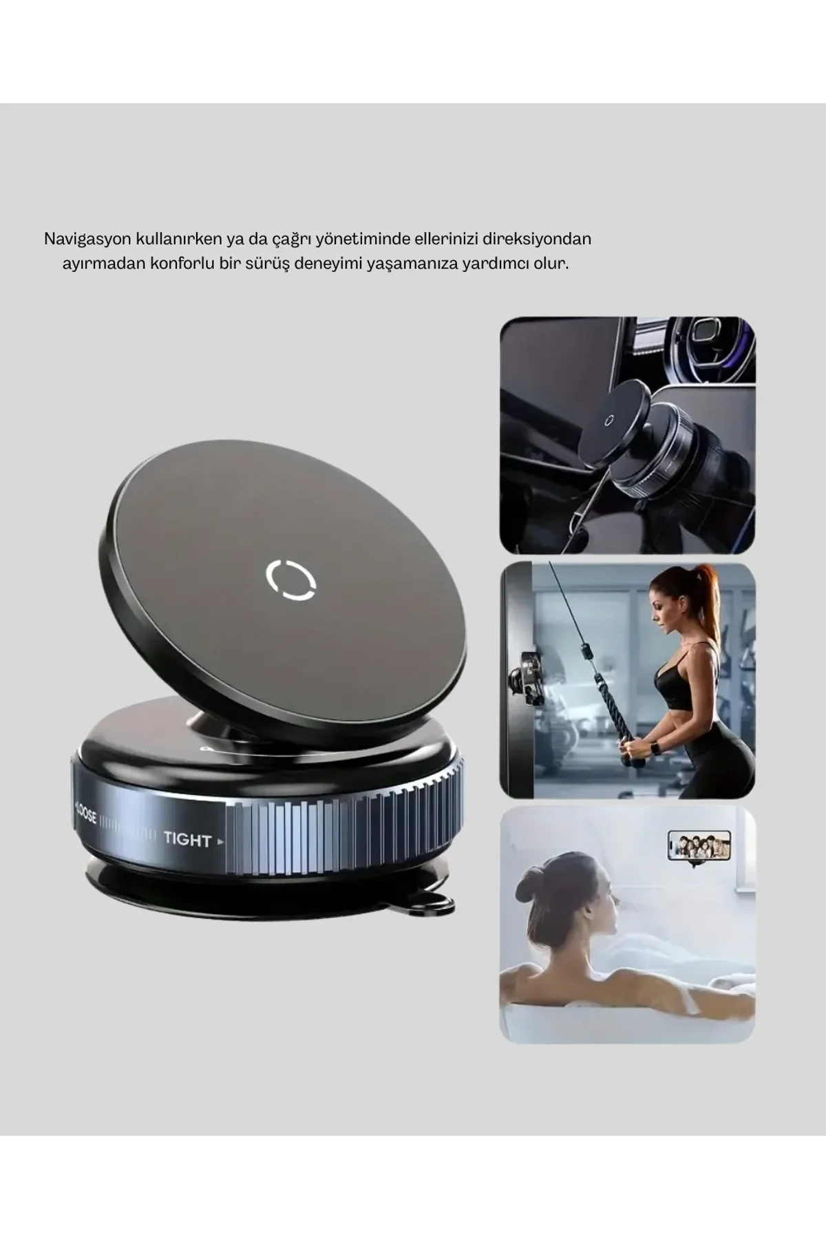 Mıknatıslı Araç Telefon Tutucu Vakum Teknolojili 360° Ayarlanabilir - Just Cheap Store Görsel 4
