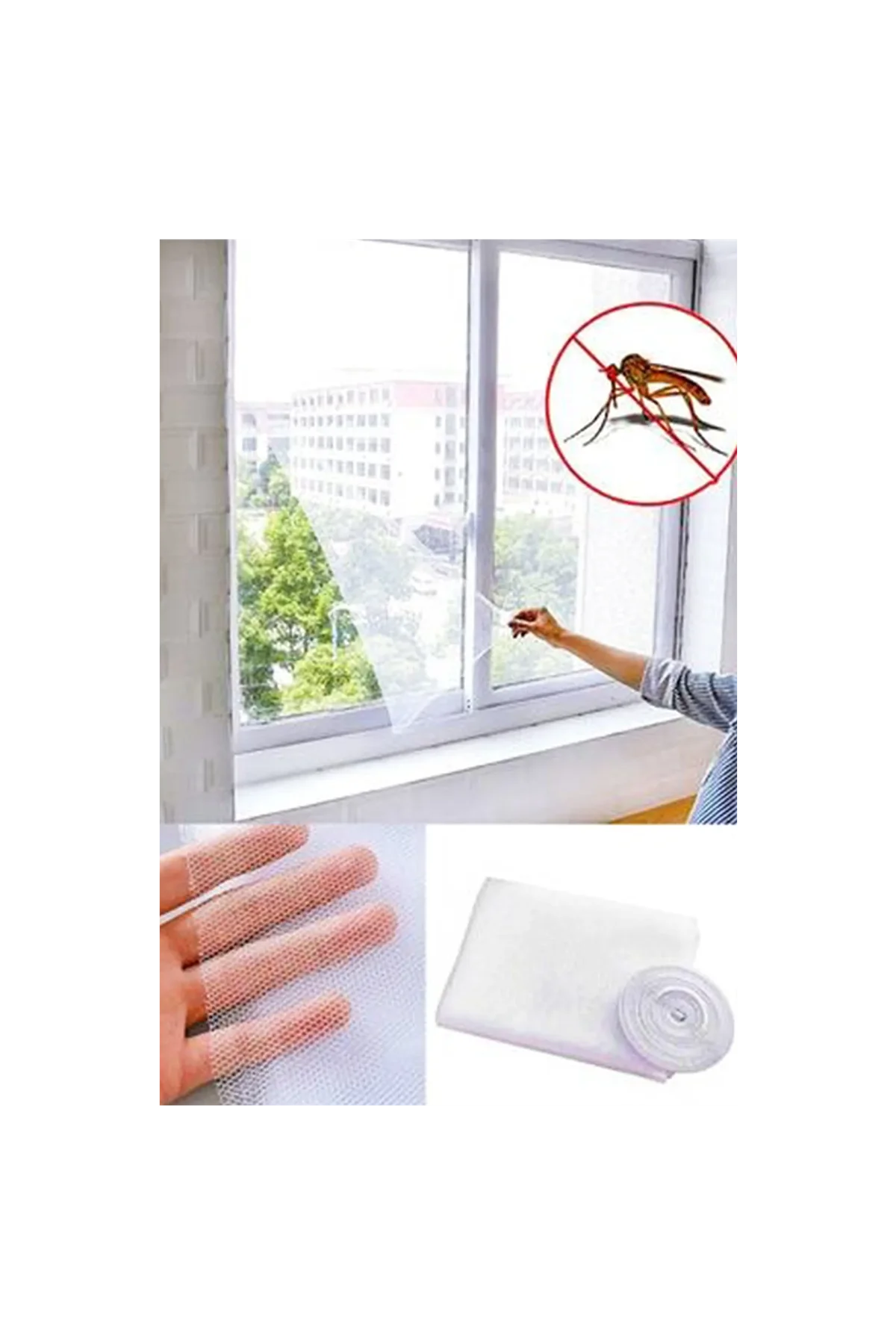 TEK KANAT TÜL PENCERE SİNEKLİK 125X75CM