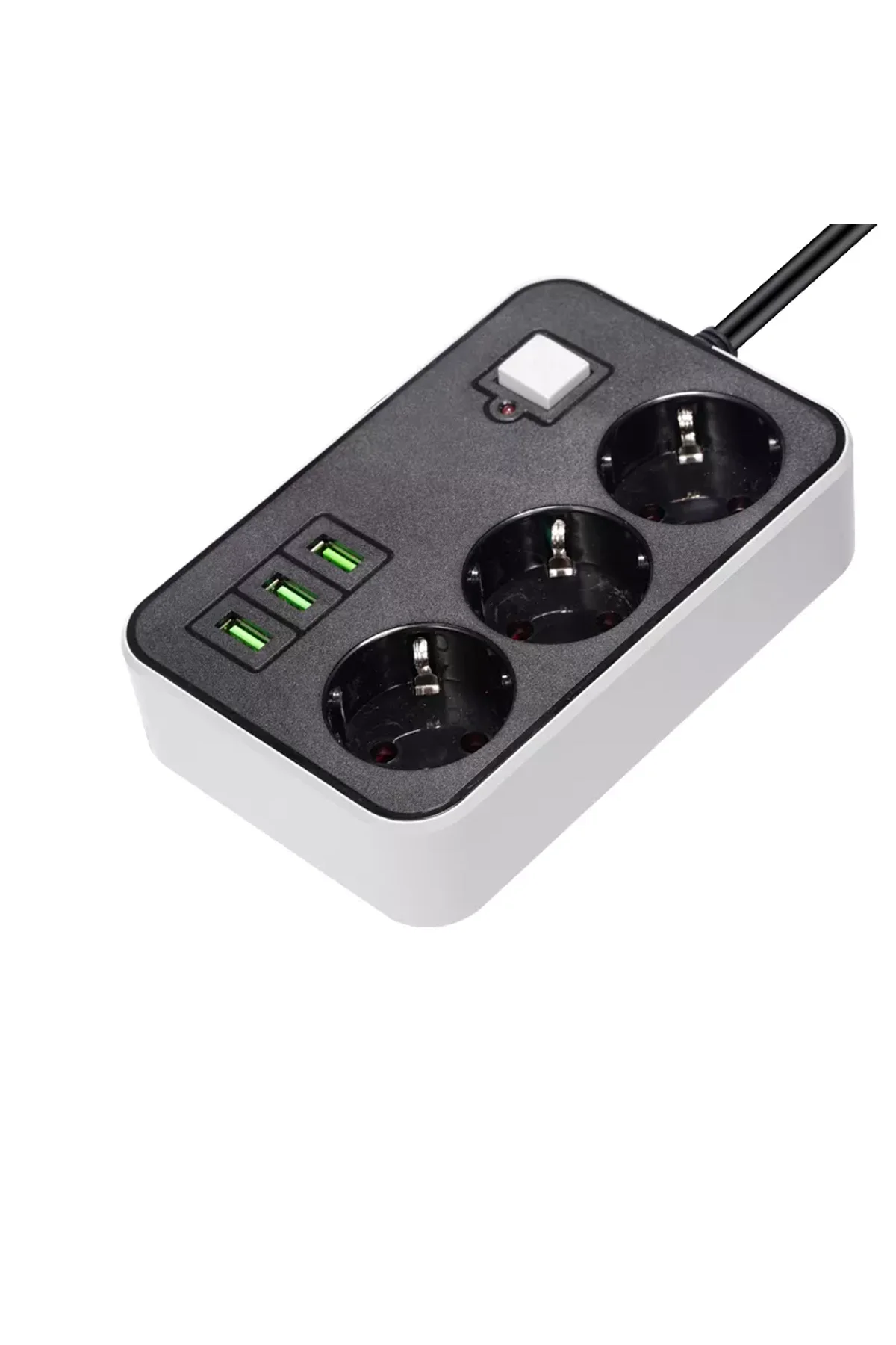 3 USB’li 3’lü 1.8 m Akım Korumalı Priz - Just Cheap Store Görsel 3