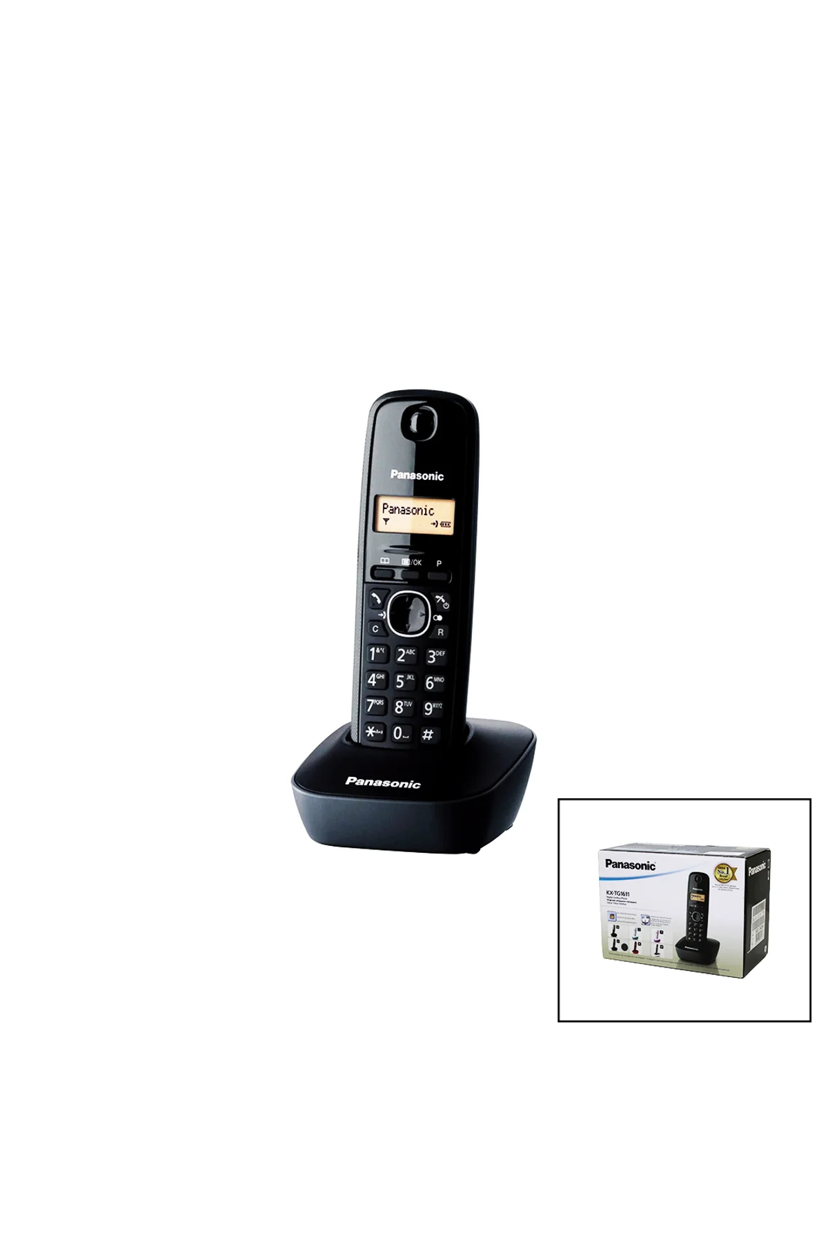 PANASONİC KX-TG1611 SİYAH - OVAL KABLOSUZ DİJİTAL TELSİZ TELEFON