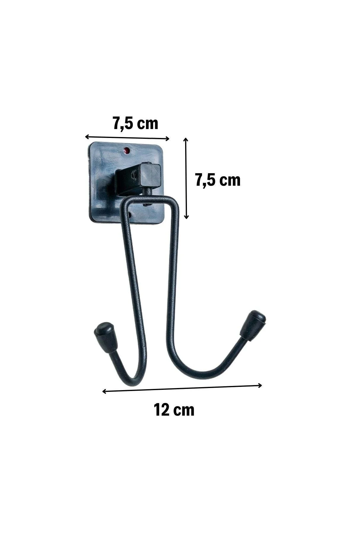 Kendiliğinden Yapışkanlı Siyah Paslanmaz Metal Bornoz ve Havlu Askılığı - Just Cheap Store Görsel 4