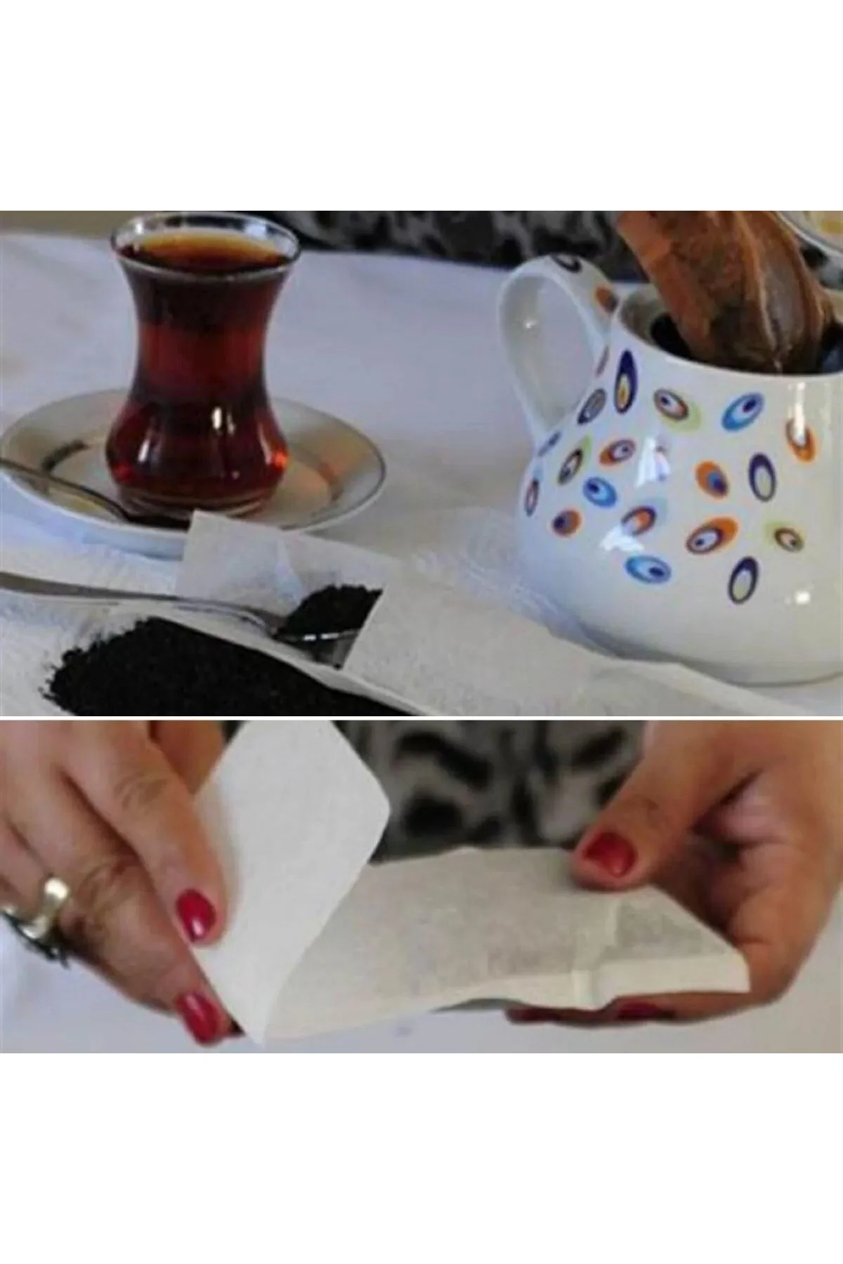 26 Adet Pratik Kullan At Çay,Bitki Çayı,Filtre Kahve Demleme Poşeti Süzgeci - Just Cheap Store Görsel 4