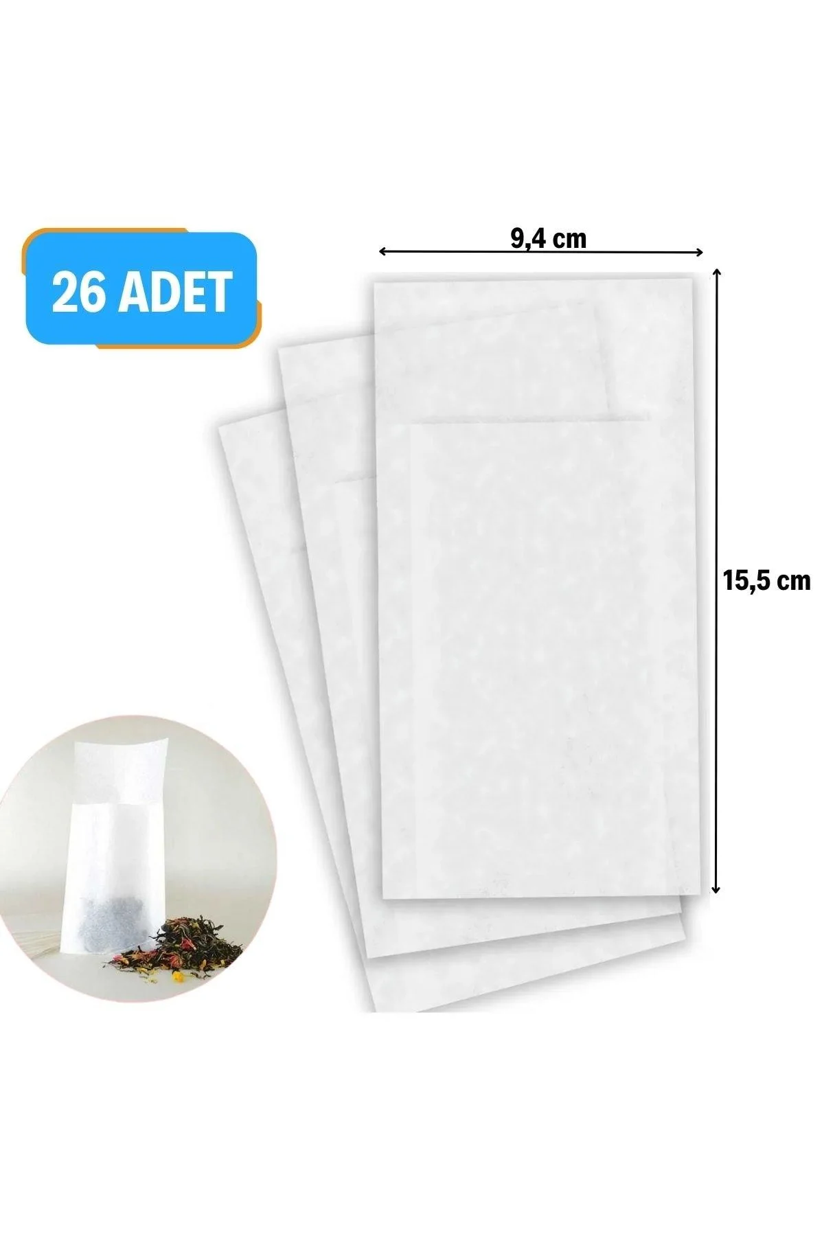 26 Adet Pratik Kullan At Çay,Bitki Çayı,Filtre Kahve Demleme Poşeti Süzgeci - Just Cheap Store Görsel 5