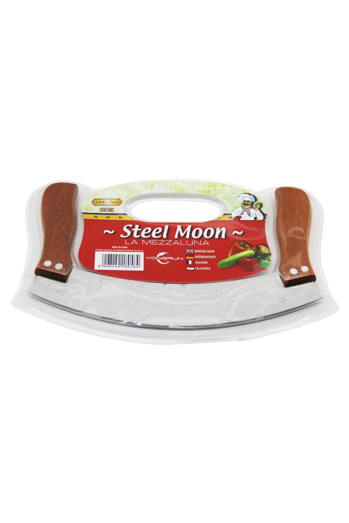 STEEL MOON ÇİFT AHŞAP SAPLI ZIRH BIÇAK KESİCİ - DOĞRAYICI