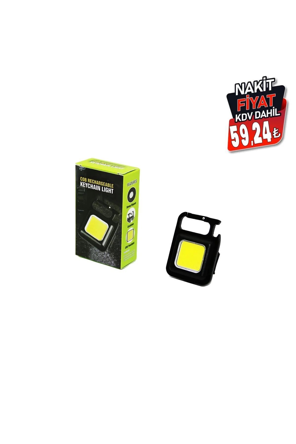 3IN1 MIKNATISLI USB ŞARJLI FENER - ANAHTARLIK - PRATİK KAPAK AÇACAK - Just Cheap Store Görsel 2