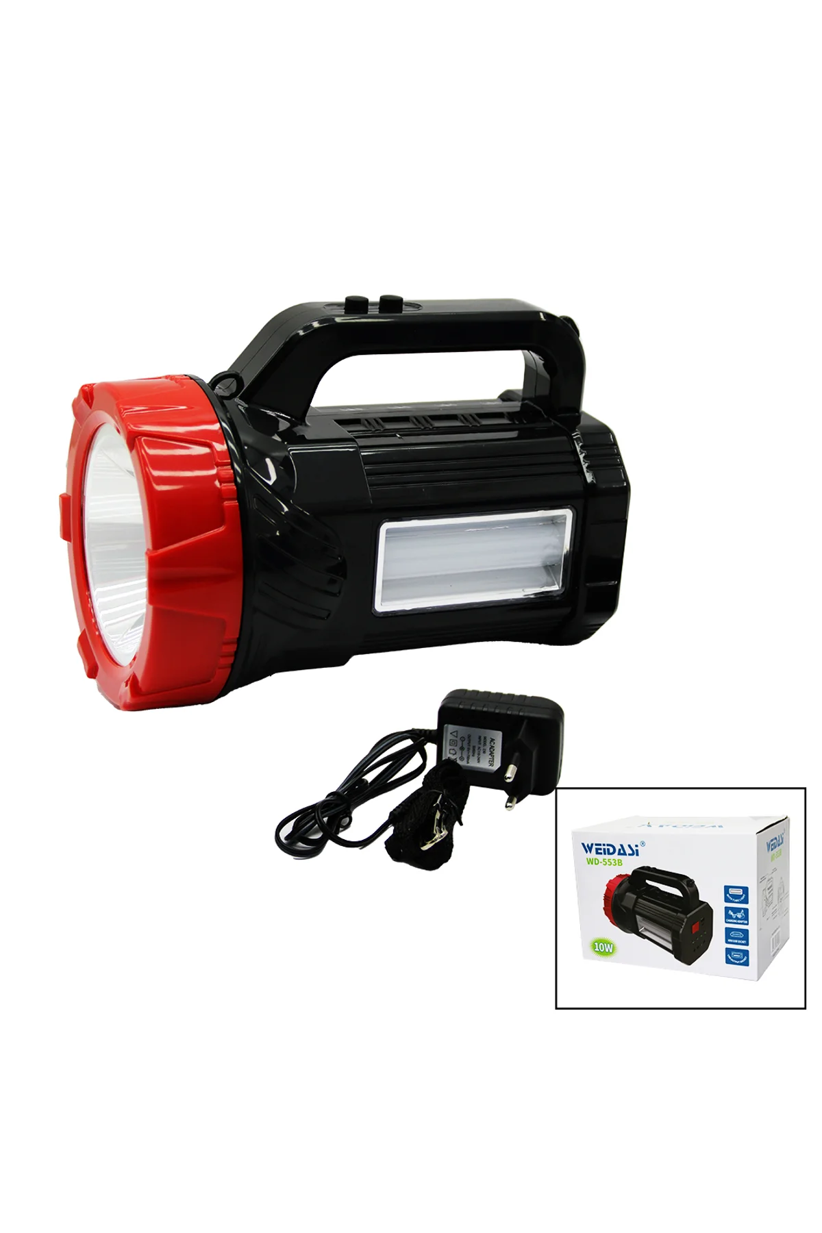 2İN1 = 1LED - 16SMD EL FENERİ - PROJEKTÖR FİŞ ŞARJLI TELEFON - AMPUL ÇIKIŞLI POWERBANK