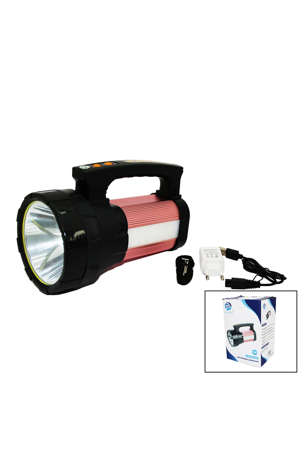 2İN1 15W COB LED - 28LED ŞARJLI EL FENERİ - PROJEKTÖR1000MT- POWERBANK - SU GEÇİRMEZ