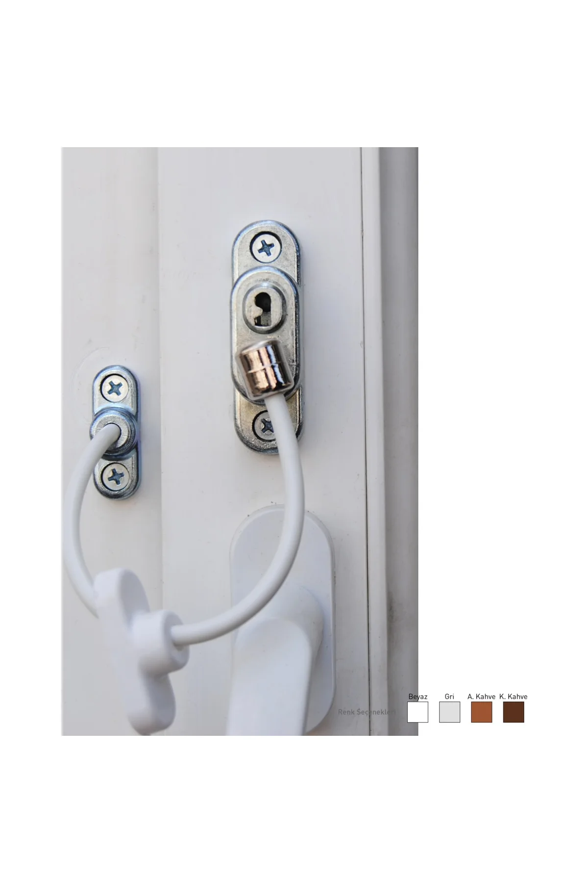Anahtarlı Halatlı Pvc Kapı Pencere Emniyet Kilidi - Just Cheap Store Görsel 3