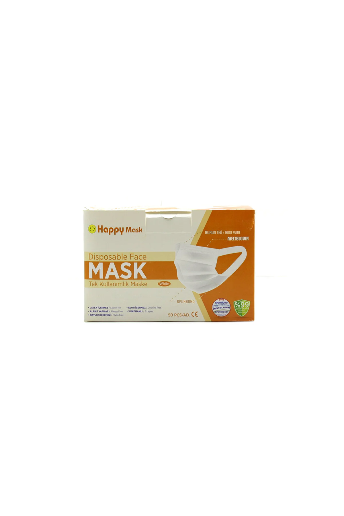50PCS BEYAZ CERRAHİ YÜZ MASKESİ - Just Cheap Store Görsel 2