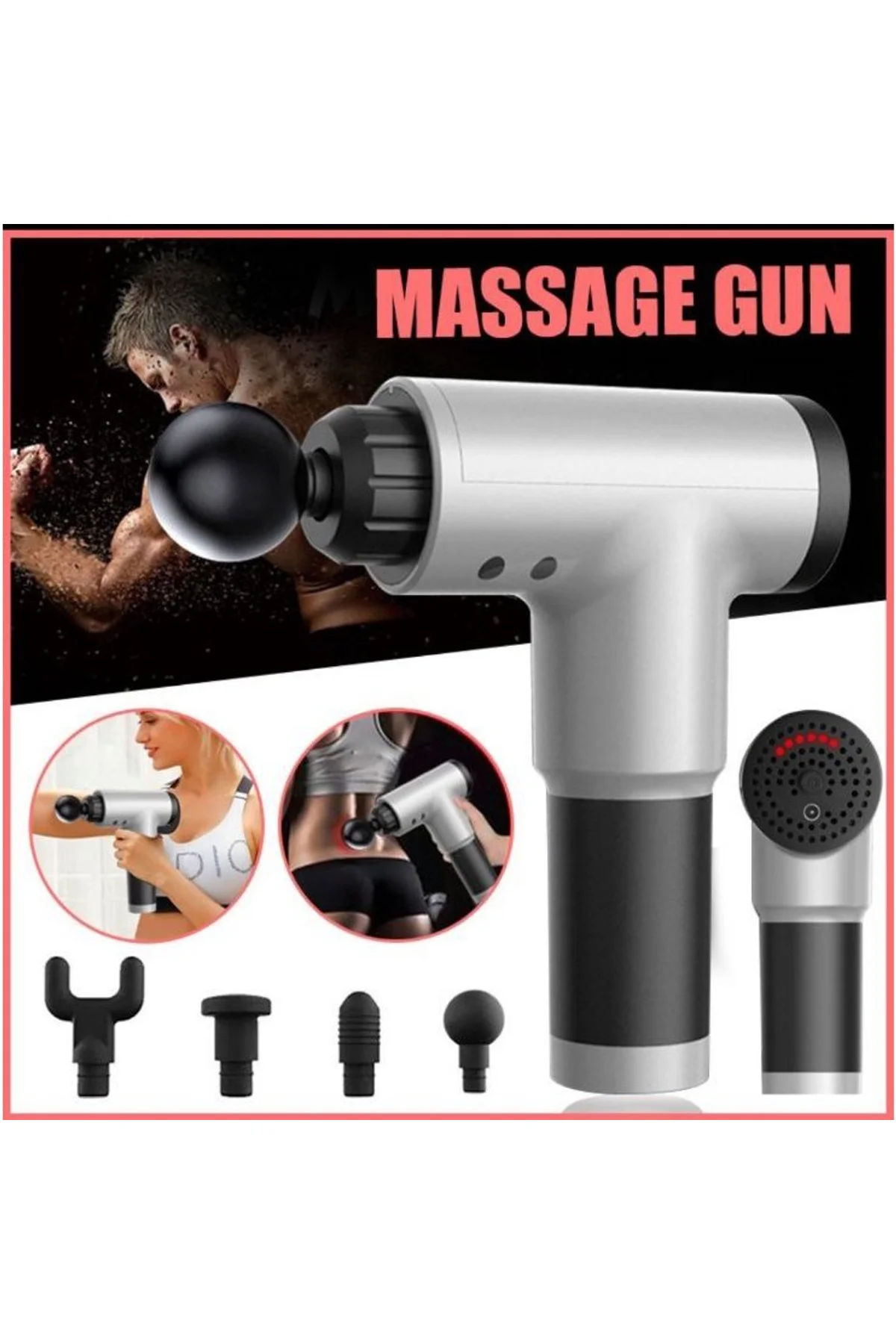Kas Rahatlatıcı Şarjlı 4 Başlıklı Darbeli Titreşimli - Just Cheap Store Görsel 5