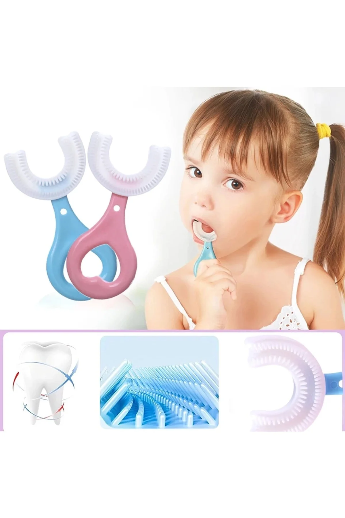 U Tipi Bebek Ağız Bakım ve Diş Fırçası - Just Cheap Store Görsel 4
