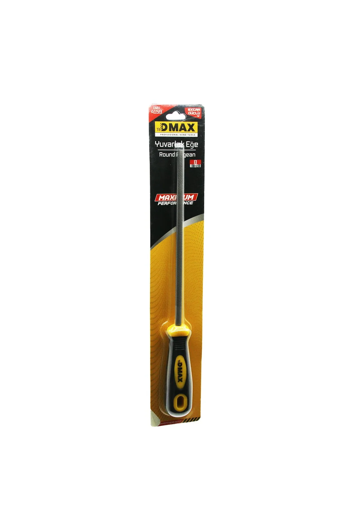 8 İNÇ YUVARLAK METAL EĞE TÖRPÜ PLASTİK SAPLI