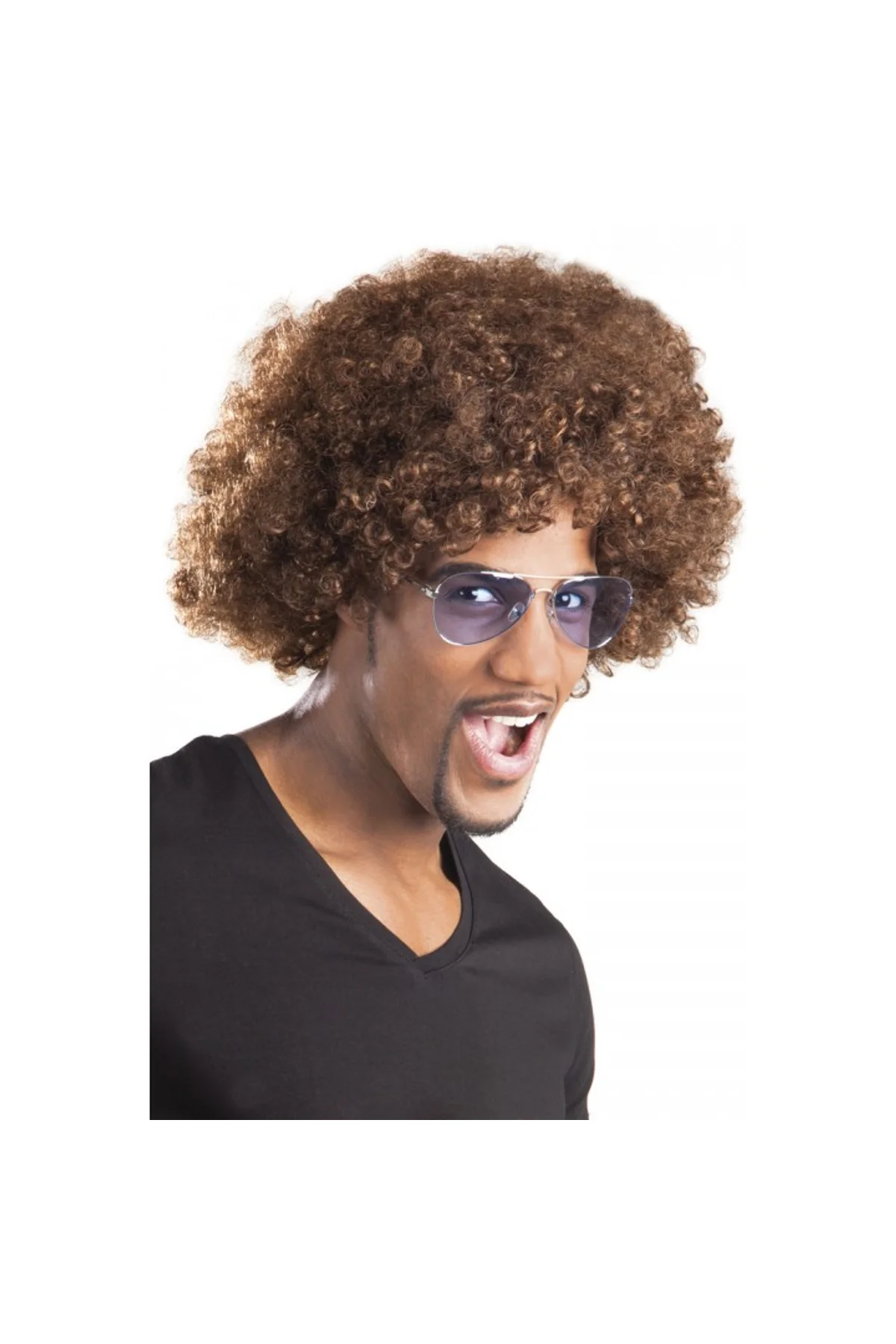Kahve Renk Kıvırcık Afro Bonus Peruk - Just Cheap Store Görsel 2