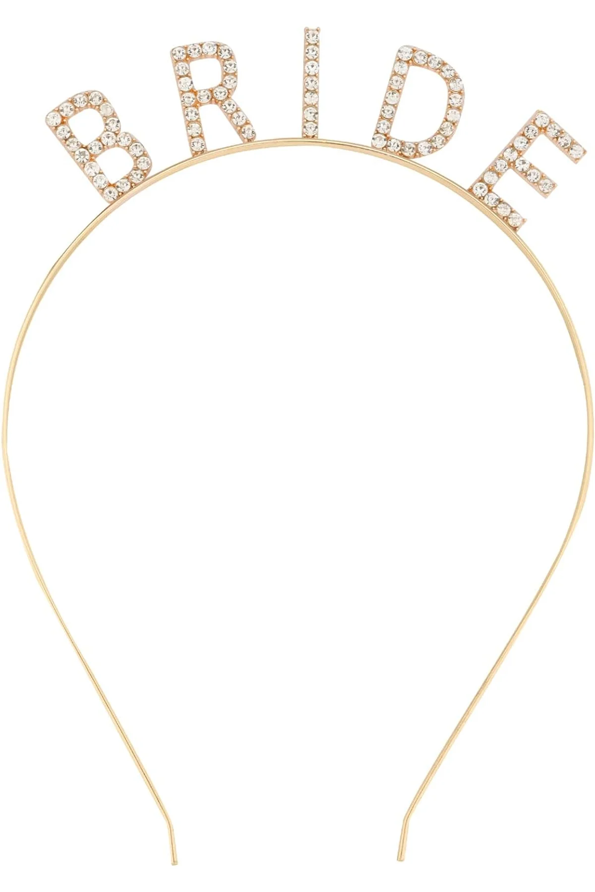 Altın Gold Renk Bekarlığa Veda Kristal Taş Bride Tacı İthal 16x10 cm - Just Cheap Store Görsel 2