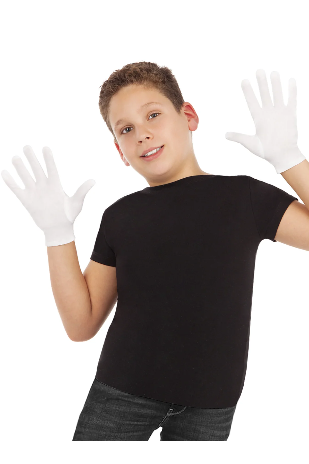 Beyaz Renk Çocuk Boy Likralı Pandomim Eldiveni - Just Cheap Store Görsel 3