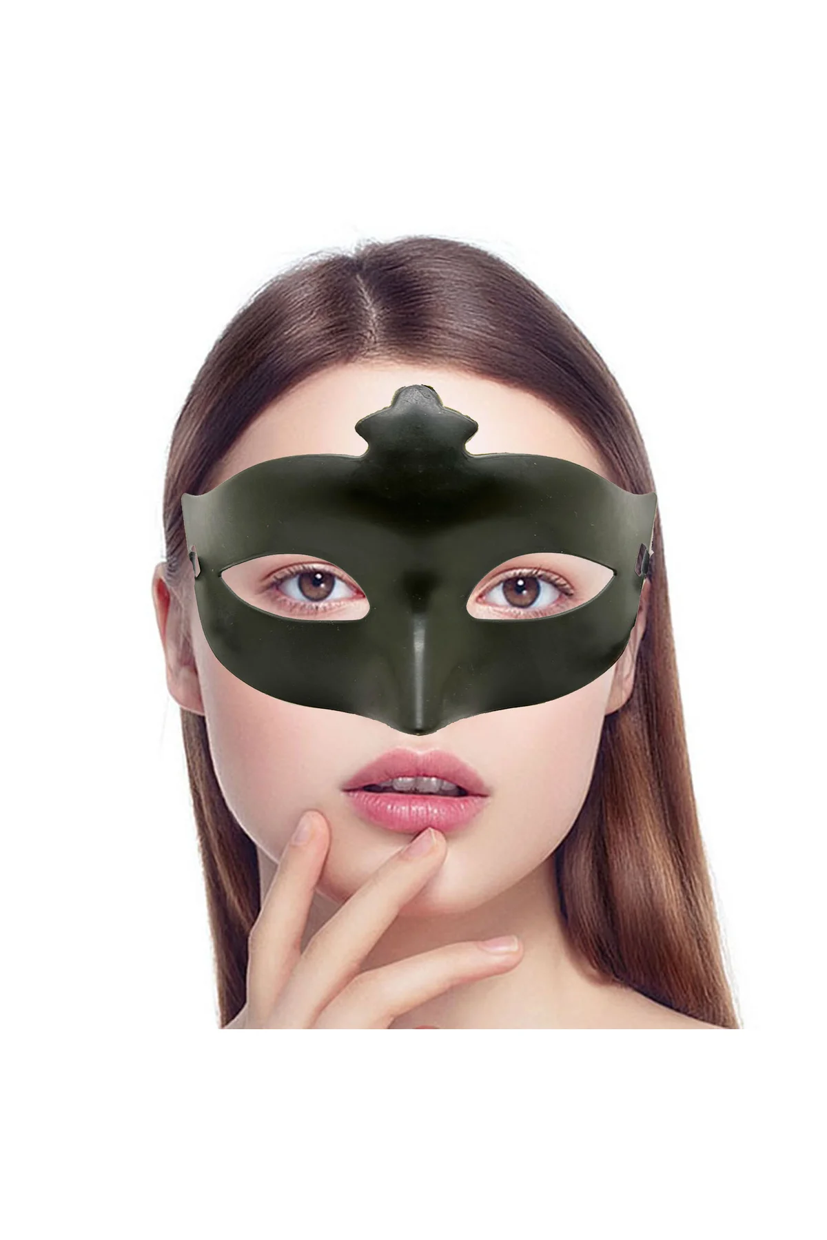 Haki Yeşil Renk Masquerade Kostüm Partisi Venedik Balo Maskesi - Just Cheap Store Görsel 2
