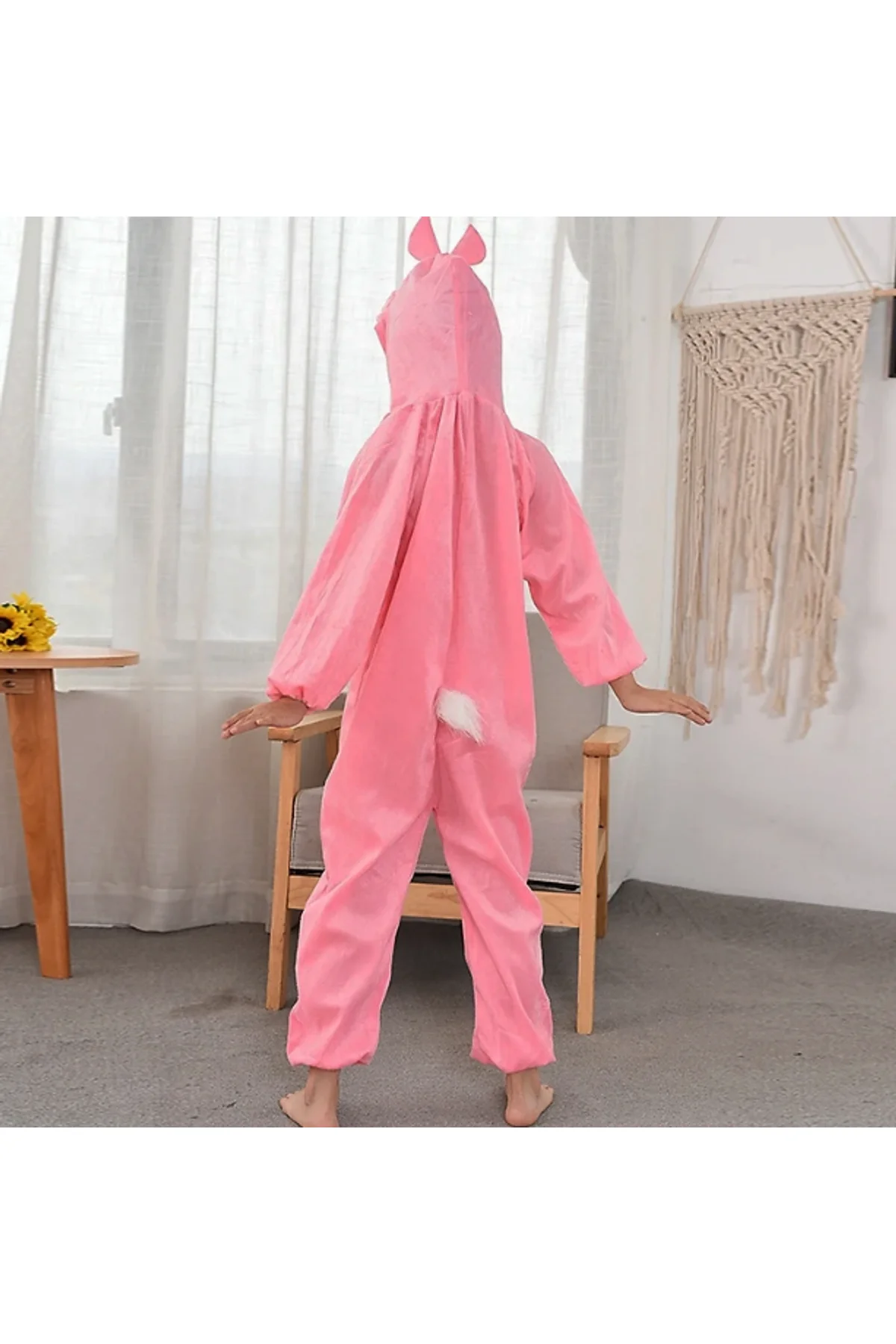 Çocuk Tavşan Kostümü Pembe Renk 4-5 Yaş 100 cm (4741) - Just Cheap Store Görsel 3