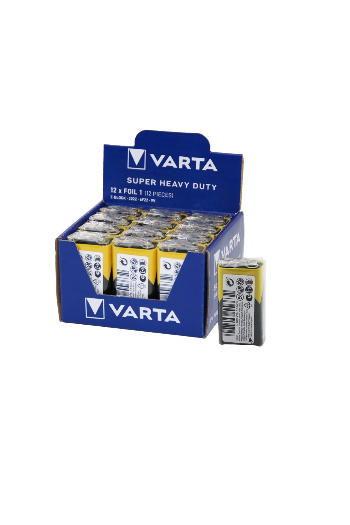 VARTA 9 VOLT PİL E 12PCS